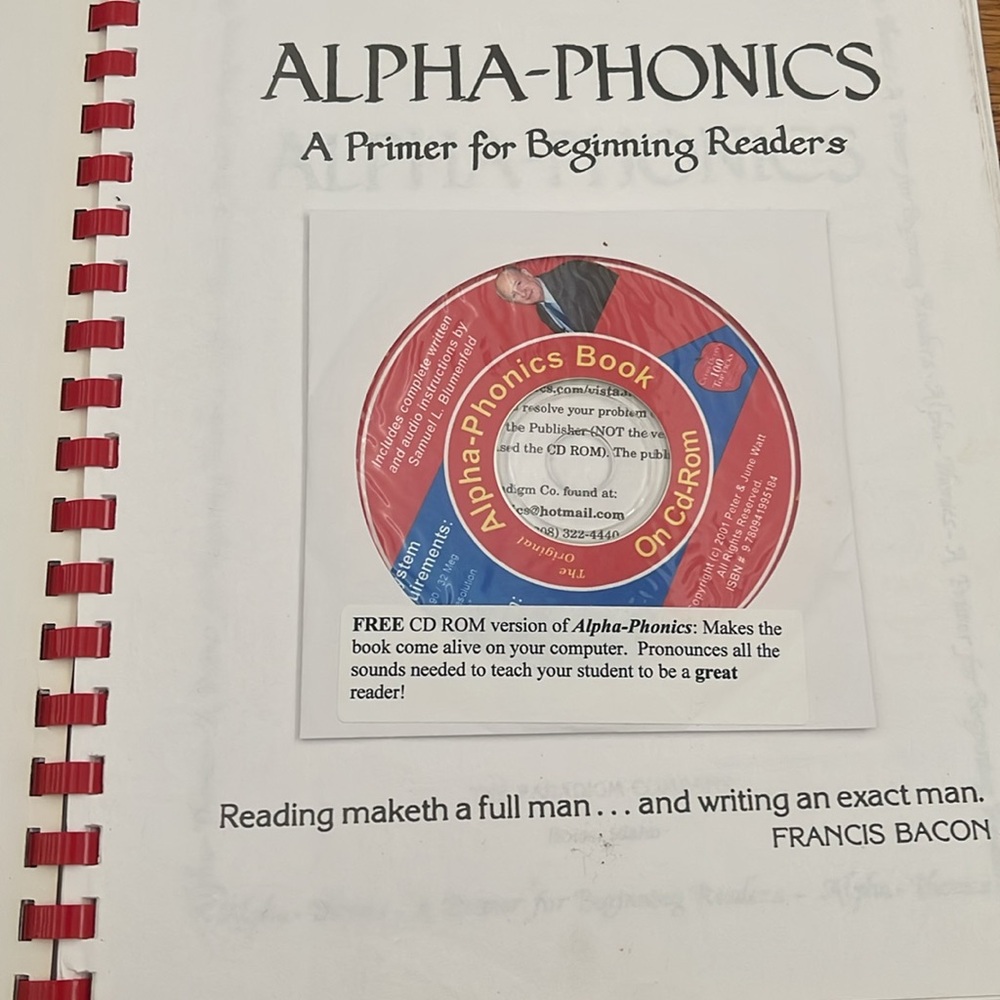 Alpha-Phonics Book with CD-Systematic Way of teaching Reading! - Picture 2 of 7